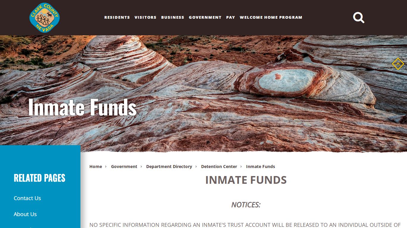 Inmate Funds - Clark County, NV